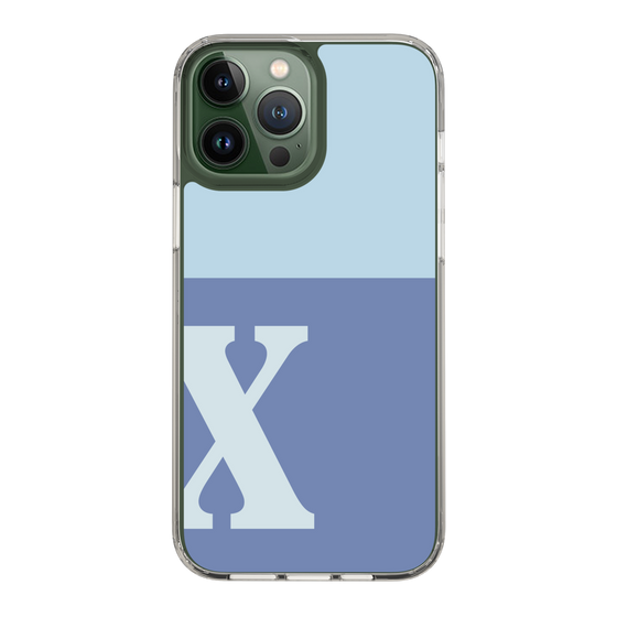 Slim Protection Case［ Original - initial two tone - X blue ］