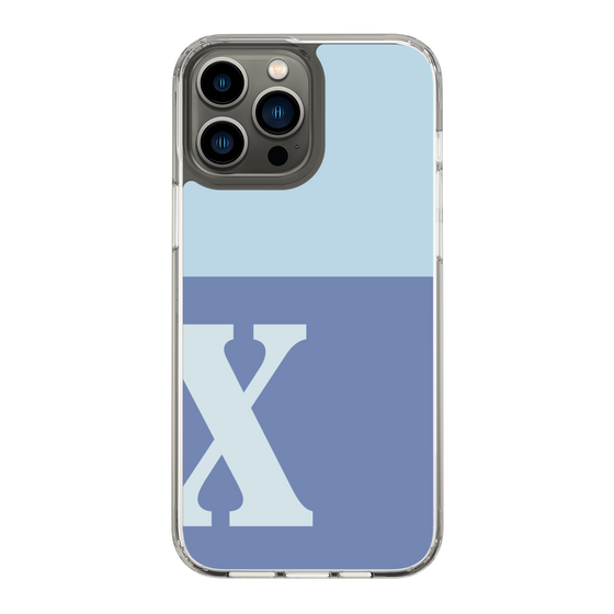 Slim Protection Case［ Original - initial two tone - X blue ］