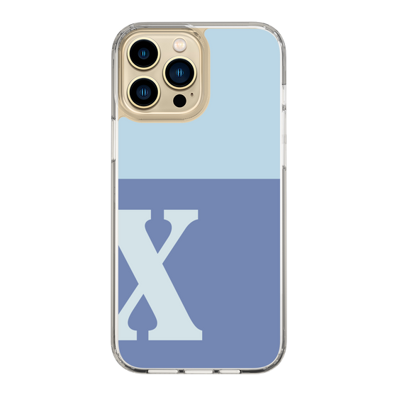 Slim Protection Case［ Original - initial two tone - X blue ］