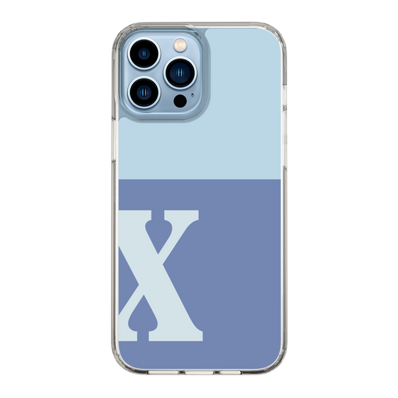 Slim Protection Case［ Original - initial two tone - X blue ］