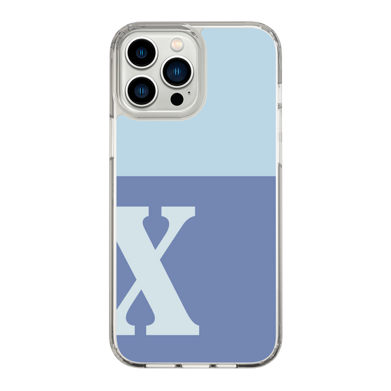 Slim Protection Case［ Original - initial two tone - X blue ］