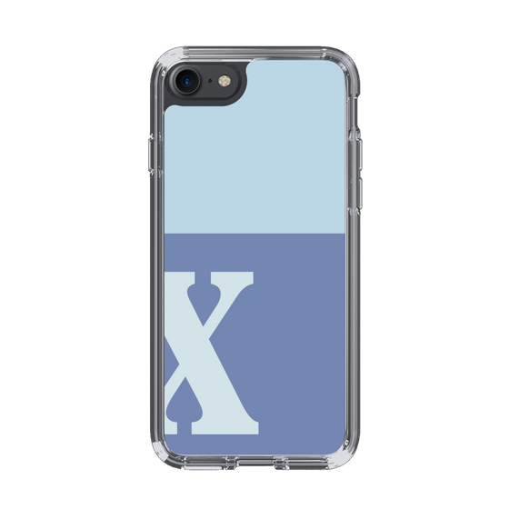 Slim Protection Case［ Original - initial two tone - X blue ］