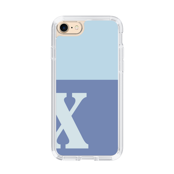 Slim Protection Case［ Original - initial two tone - X blue ］