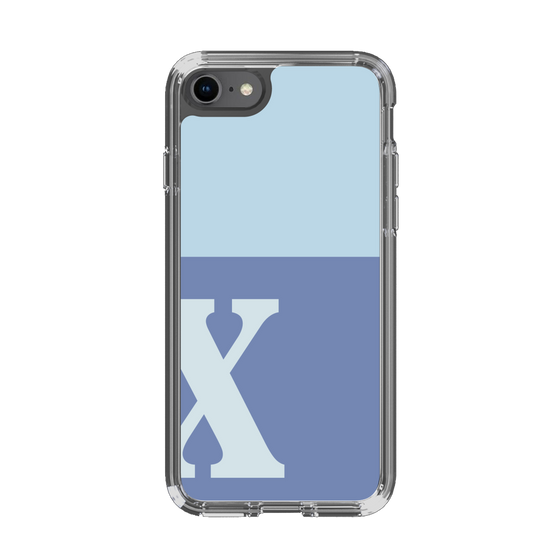 Slim Protection Case［ Original - initial two tone - X blue ］