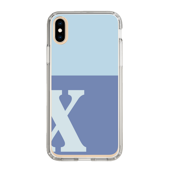 Slim Protection Case［ Original - initial two tone - X blue ］