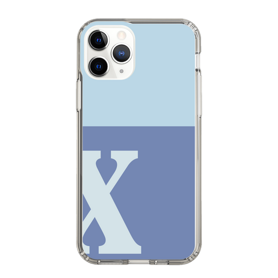 Slim Protection Case［ Original - initial two tone - X blue ］