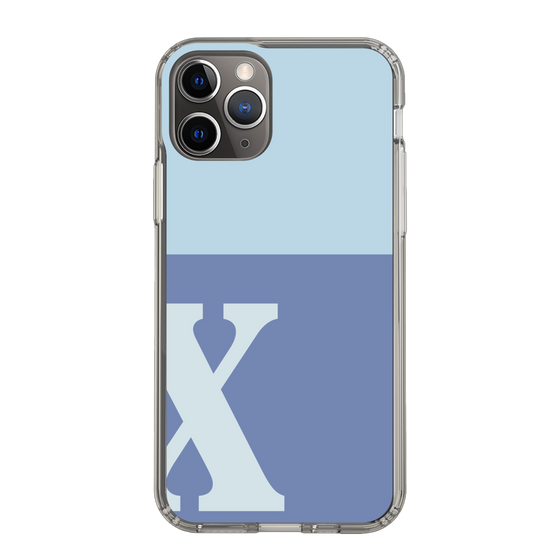 Slim Protection Case［ Original - initial two tone - X blue ］