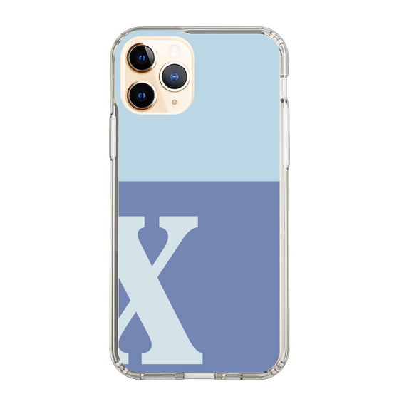Slim Protection Case［ Original - initial two tone - X blue ］