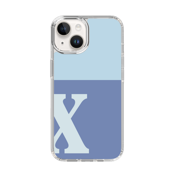 Slim Protection Case［ Original - initial two tone - X blue ］