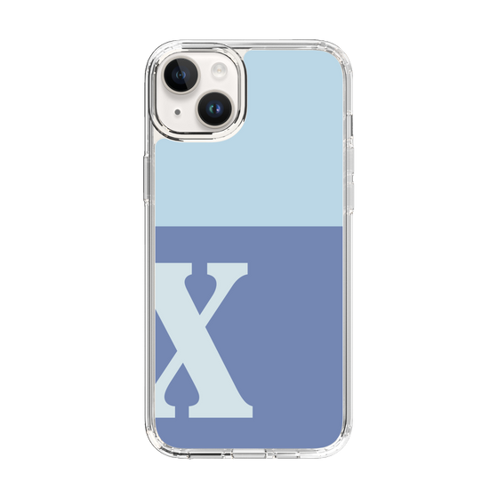 Slim Protection Case［ Original - initial two tone - X blue ］