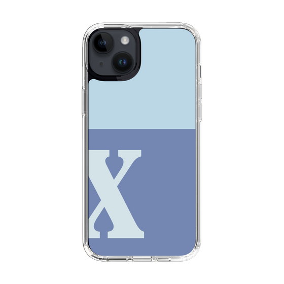 Slim Protection Case［ Original - initial two tone - X blue ］