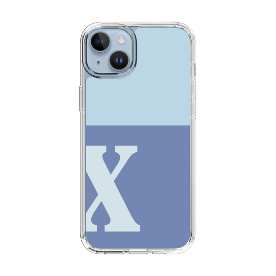 Slim Protection Case［ Original - initial two tone - X blue ］