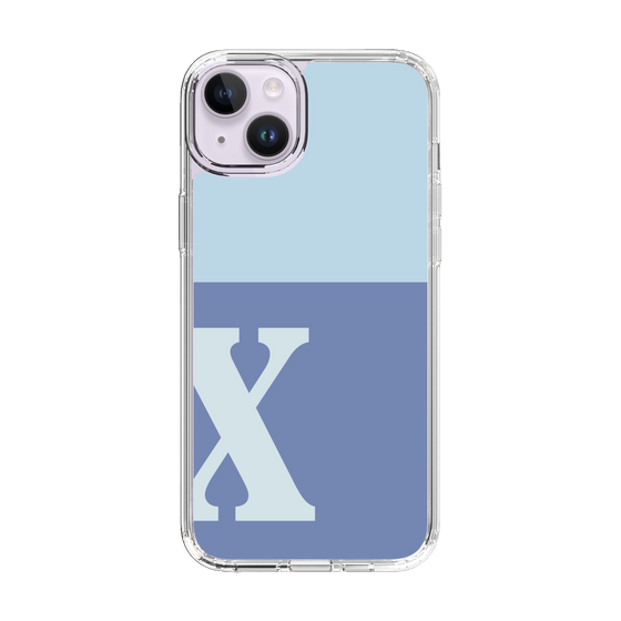 Slim Protection Case［ Original - initial two tone - X blue ］