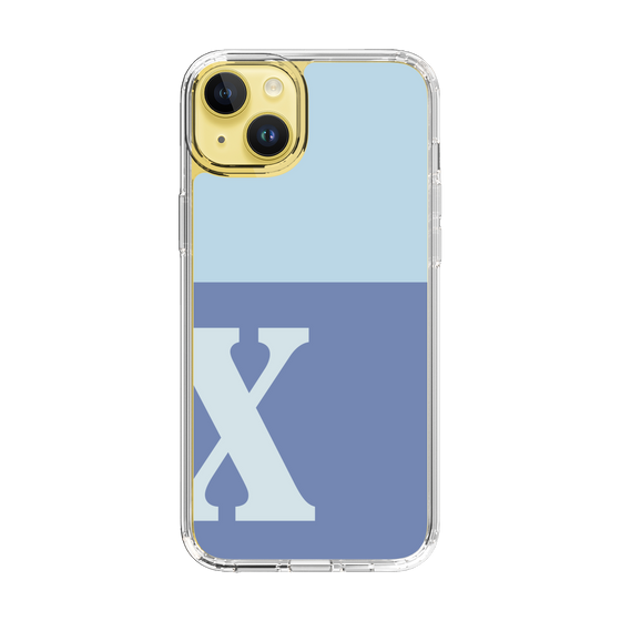 Slim Protection Case［ Original - initial two tone - X blue ］