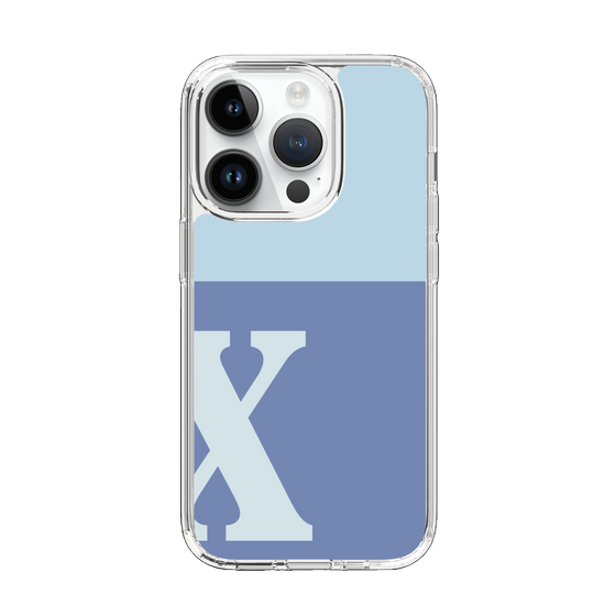 Slim Protection Case［ Original - initial two tone - X blue ］