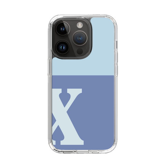 Slim Protection Case［ Original - initial two tone - X blue ］