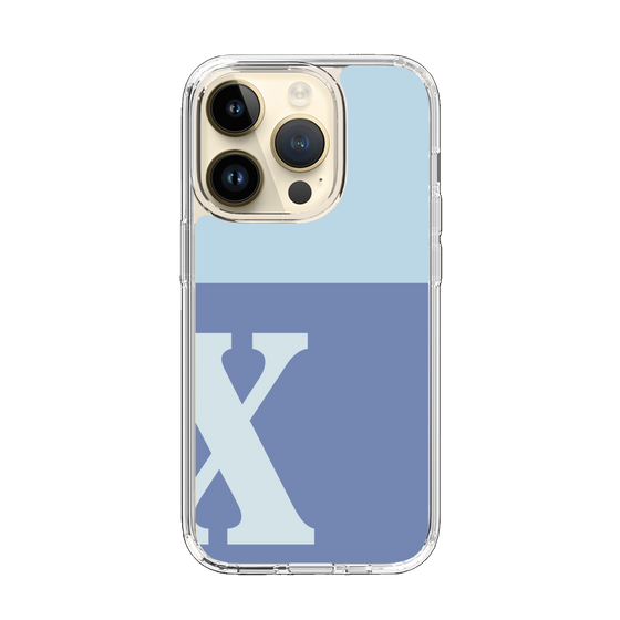 Slim Protection Case［ Original - initial two tone - X blue ］
