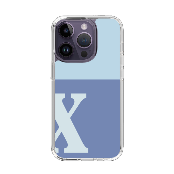 Slim Protection Case［ Original - initial two tone - X blue ］
