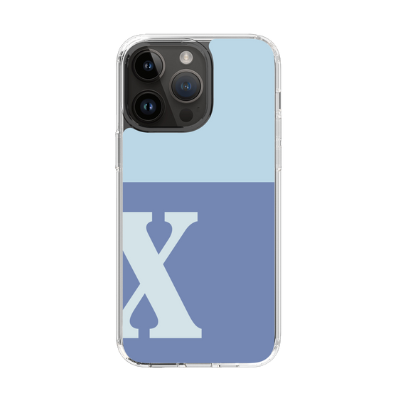 Slim Protection Case［ Original - initial two tone - X blue ］