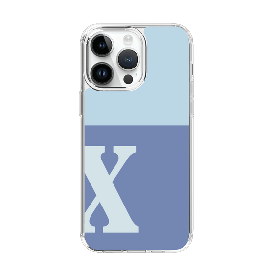 Slim Protection Case［ Original - initial two tone - X blue ］