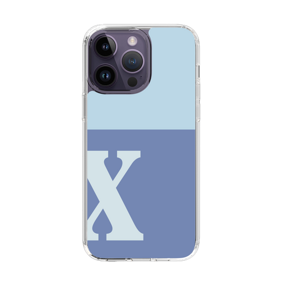 Slim Protection Case［ Original - initial two tone - X blue ］