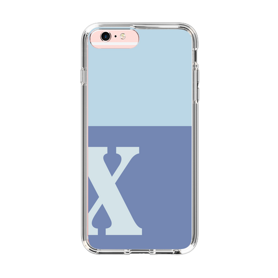 Slim Protection Case［ Original - initial two tone - X blue ］