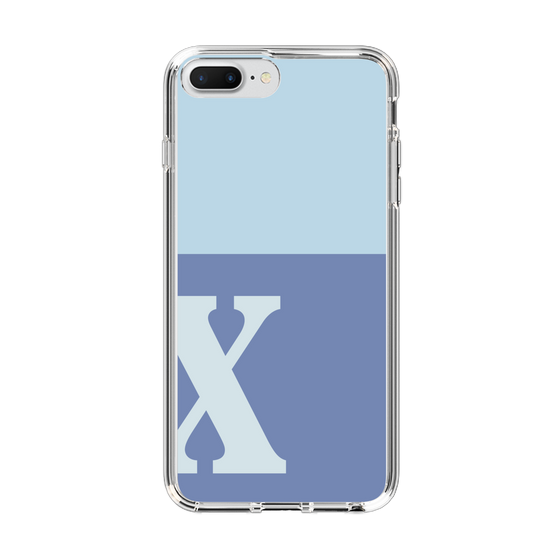 Slim Protection Case［ Original - initial two tone - X blue ］