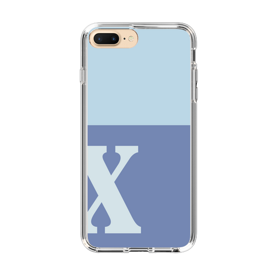 Slim Protection Case［ Original - initial two tone - X blue ］