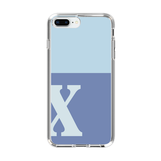 Slim Protection Case［ Original - initial two tone - X blue ］