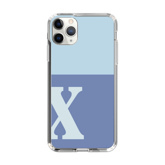 Slim Protection Case［ Original - initial two tone - X blue ］