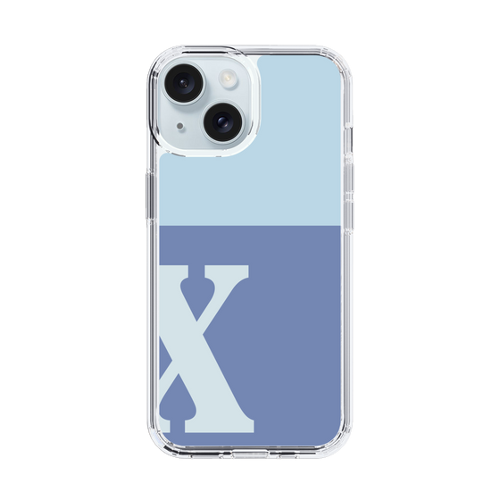 Slim Protection Case［ Original - initial two tone - X blue ］