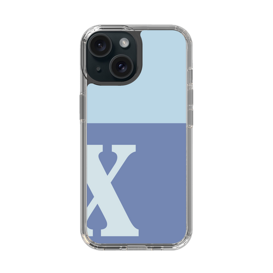 Slim Protection Case［ Original - initial two tone - X blue ］