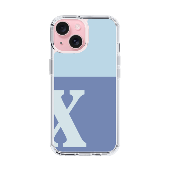 Slim Protection Case［ Original - initial two tone - X blue ］