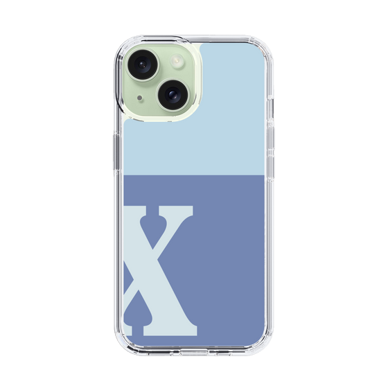 Slim Protection Case［ Original - initial two tone - X blue ］
