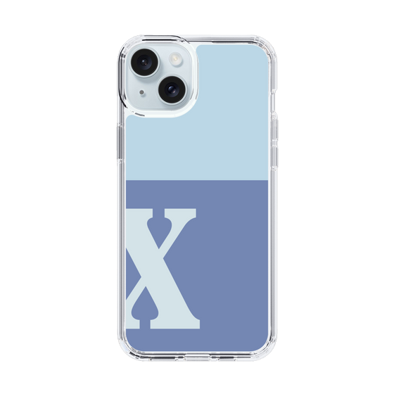 Slim Protection Case［ Original - initial two tone - X blue ］