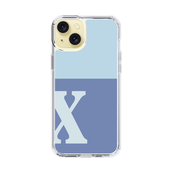 Slim Protection Case［ Original - initial two tone - X blue ］