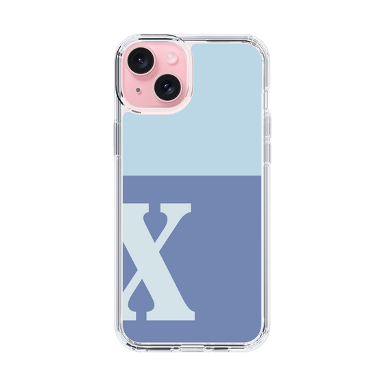 Slim Protection Case［ Original - initial two tone - X blue ］
