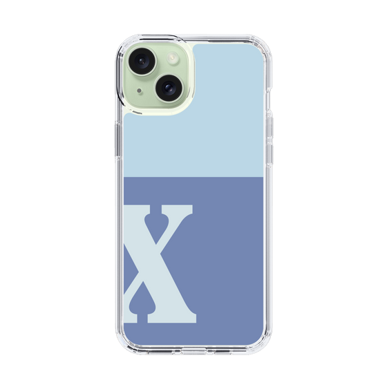 Slim Protection Case［ Original - initial two tone - X blue ］
