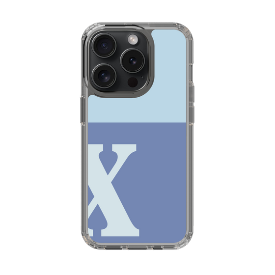 Slim Protection Case［ Original - initial two tone - X blue ］