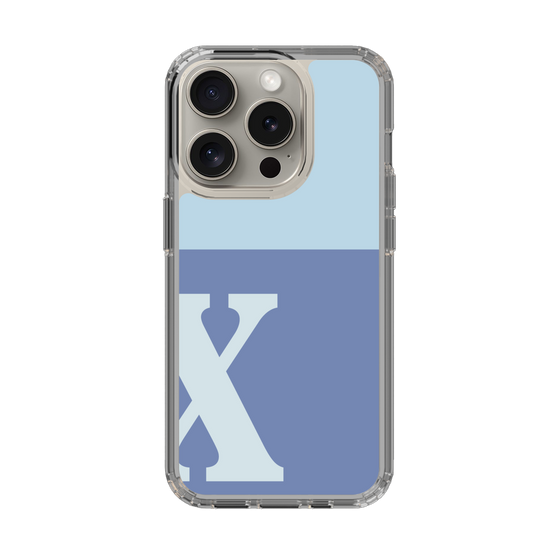Slim Protection Case［ Original - initial two tone - X blue ］
