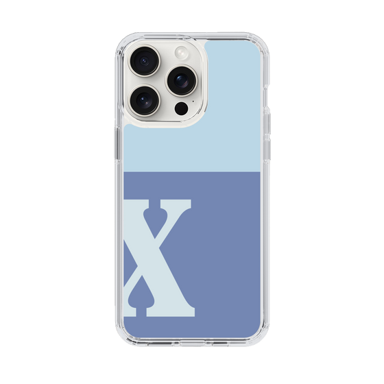 Slim Protection Case［ Original - initial two tone - X blue ］