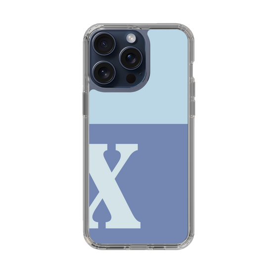 Slim Protection Case［ Original - initial two tone - X blue ］