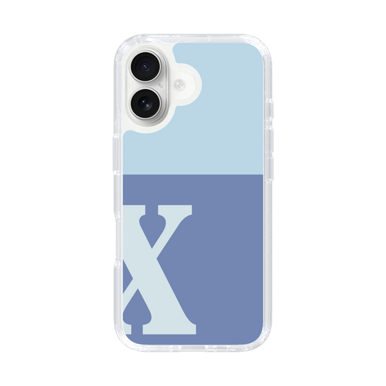 Slim Protection Case［ オリジナル - initial two tone - X blue ］