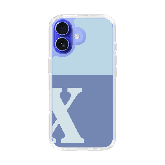 Slim Protection Case［ オリジナル - initial two tone - X blue ］