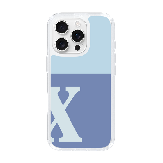 Slim Protection Case［ オリジナル - initial two tone - X blue ］