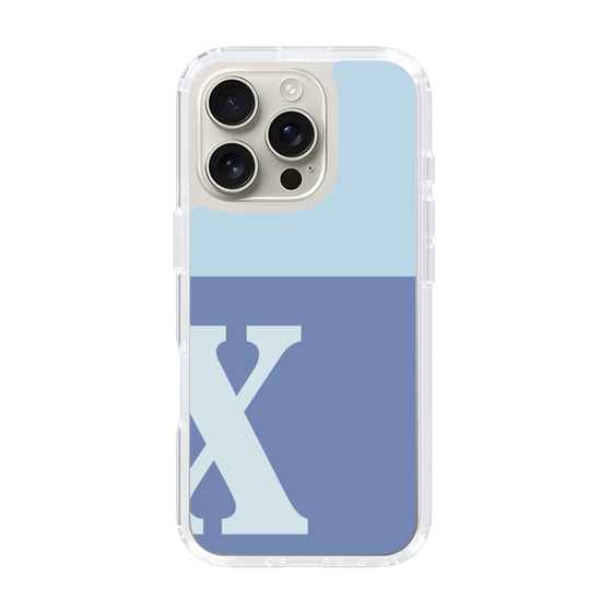 Slim Protection Case［ オリジナル - initial two tone - X blue ］