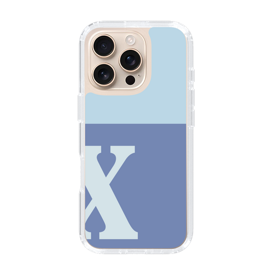 Slim Protection Case［ オリジナル - initial two tone - X blue ］