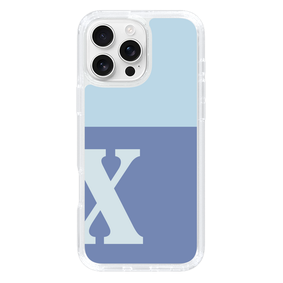 Slim Protection Case［ オリジナル - initial two tone - X blue ］