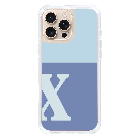 Slim Protection Case［ オリジナル - initial two tone - X blue ］