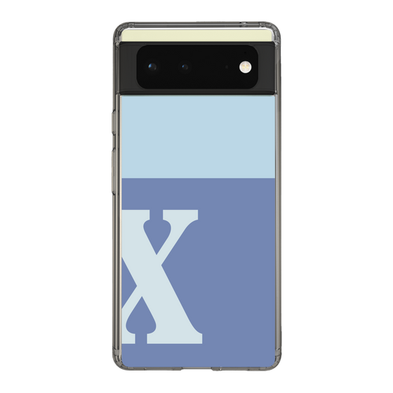 Slim Protection Case［ Original - initial two tone - X blue ］